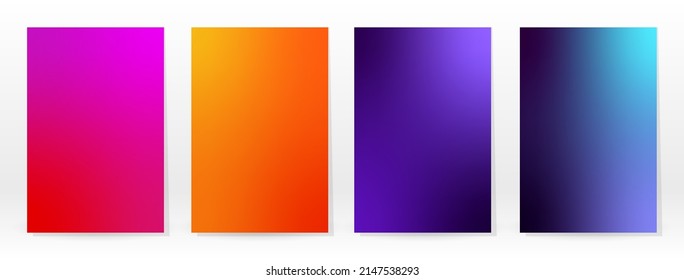 Afiche mínimo. Pastel Suave. Juego de degradado de arcoiris. Fondo de color gráfico. Textura de malla borrosa. Banner Vector Moderno. Resumen Papel de escritorio brillante. Cubierta de tecnología de degradado. Diseño de plantillas móviles.