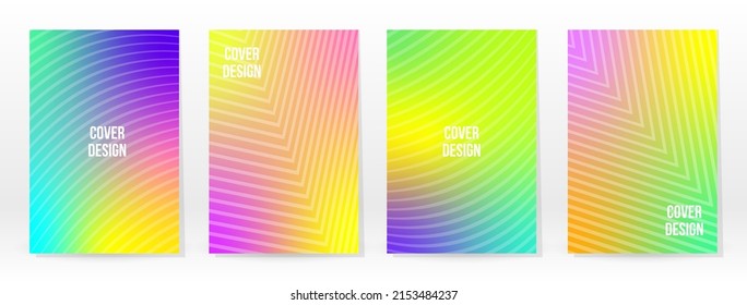 Afiche mínimo. Pastel Suave. Juego de degradado de arcoiris. Fondo de color gráfico. Textura de malla borrosa. Banner Vector Moderno. Resumen Papel de escritorio brillante. Cubierta de tecnología de degradado. Diseño de plantillas móviles.