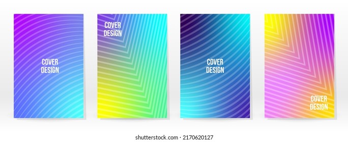 Minimal Poster. Pastel Soft. Rainbow Gradient Set. Graphic Color Background. Blurred Mesh Texture. Vector Modern Banner. Abstract Bright Wallpaper. Gradient Technology Cover. Mobile Template Design.