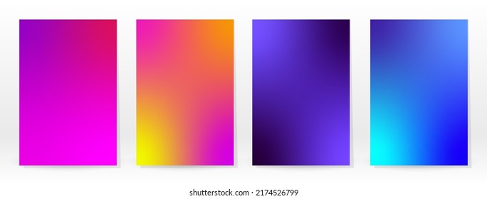 Minimal Poster. Pastel Soft. Rainbow Gradient Set. Graphic Color Background. Blurred Mesh Texture. Vector Modern Banner. Abstract Bright Wallpaper. Gradient Technology Cover. Mobile Template Design.