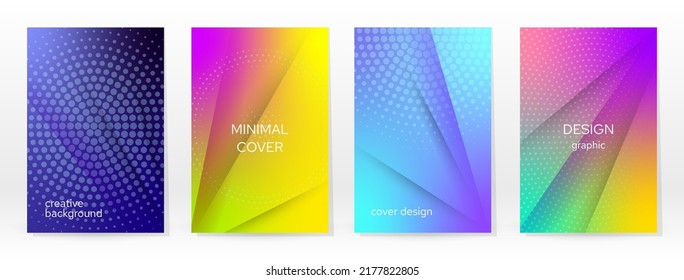 Minimal Poster. Pastel Soft. Rainbow Gradient Set. Graphic Color Background. Blurred Mesh Texture. Vector Modern Banner. Abstract Bright Wallpaper. Gradient Technology Cover. Mobile Template Design.