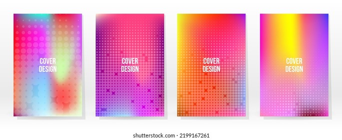 Minimal Poster. Pastel Soft. Rainbow Gradient Set. Graphic Color Background. Blurred Mesh Texture. Vector Modern Banner. Abstract Bright Wallpaper. Gradient Technology Cover. Mobile Template Design.