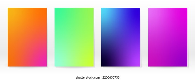 Minimal Poster. Pastel Soft. Rainbow Gradient Set. Graphic Color Background. Blurred Mesh Texture. Vector Modern Banner. Abstract Bright Wallpaper. Gradient Technology Cover. Mobile Template Design.
