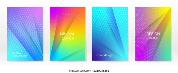 Minimal Poster. Pastel Soft. Rainbow Gradient Set. Graphic Color Background. Blurred Mesh Texture. Vector Modern Banner. Abstract Bright Wallpaper. Gradient Technology Cover. Mobile Template Design.
