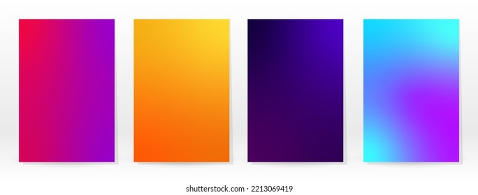 Minimal Poster. Pastel Soft. Rainbow Gradient Set. Graphic Color Background. Blurred Mesh Texture. Vector Modern Banner. Abstract Bright Wallpaper. Gradient Technology Cover. Mobile Template Design.