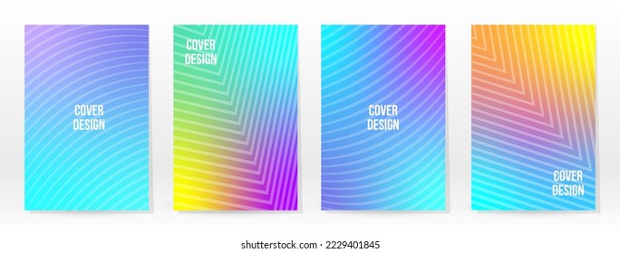 Afiche mínimo. Pastel Suave. Juego de degradado de arcoiris. Fondo de color gráfico. Textura de malla borrosa. Banner Vector Moderno. Resumen Papel de escritorio brillante. Cubierta de tecnología de degradado. Diseño de plantillas móviles.