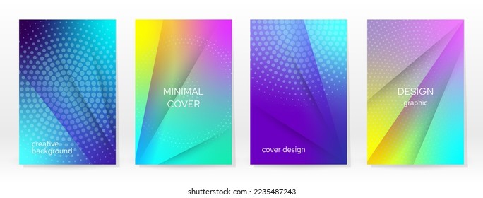 Afiche mínimo. Pastel Suave. Juego de degradado de arcoiris. Fondo de color gráfico. Textura de malla borrosa. Banner Vector Moderno. Resumen Papel de escritorio brillante. Cubierta de tecnología de degradado. Diseño de plantillas móviles.