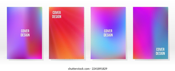 Minimales Poster. Pastellweich. Rainbow Gradient Set. Grafikfarbener Hintergrund. unscharfe Mesh-Textur. Vector Modern Banner. Abstrakte helle Tapete. Gradient Technology Cover. Design für mobile Vorlagen.