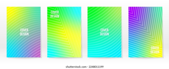 Minimal Poster. Pastel Soft. Rainbow Gradient Set. Graphic Color Background. Blurred Mesh Texture. Vector Modern Banner. Abstract Bright Wallpaper. Gradient Technology Cover. Mobile Template Design.