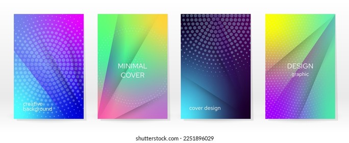 Minimal Poster. Pastel Soft. Rainbow Gradient Set. Graphic Color Background. Blurred Mesh Texture. Vector Modern Banner. Abstract Bright Wallpaper. Gradient Technology Cover. Mobile Template Design.