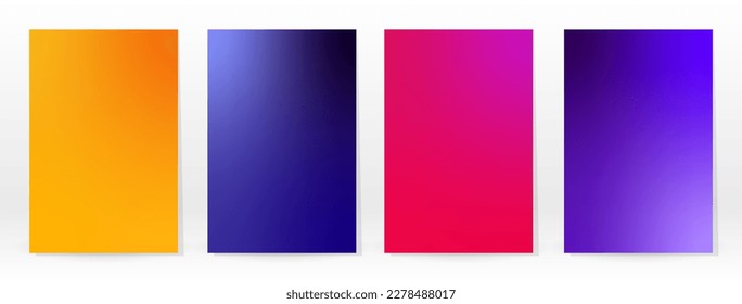 Afiche mínimo. Pastel Suave. Juego de degradado de arcoiris. Fondo de color gráfico. Textura de malla borrosa. Banner Vector Moderno. Resumen Papel de escritorio brillante. Cubierta de tecnología de degradado. Diseño de plantillas móviles.