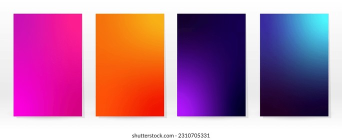 Minimal Poster. Pastel Soft. Rainbow Gradient Set. Graphic Color Background. Blurred Mesh Texture. Vector Modern Banner. Abstract Bright Wallpaper. Gradient Technology Cover. Mobile Template Design.