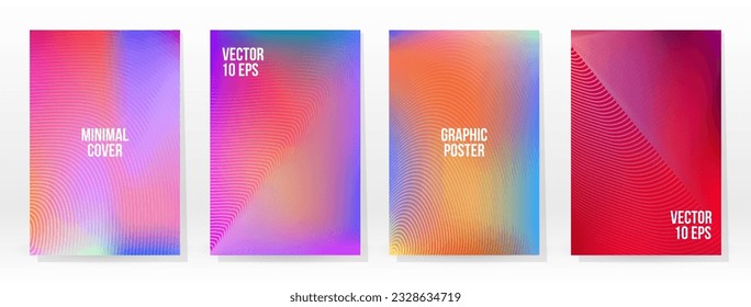 Afiche mínimo. Pastel Suave. Juego de degradado de arcoiris. Fondo de color gráfico. Textura de malla borrosa. Banner Vector Moderno. Resumen Papel de escritorio brillante. Cubierta de tecnología de degradado. Diseño de plantillas móviles.