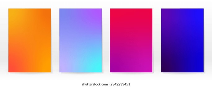 Minimales Poster. Pastellweich. Rainbow Gradient Set. Grafikfarbener Hintergrund. unscharfe Mesh-Textur. Vector Modern Banner. Abstrakte helle Tapete. Gradient Technology Cover. Design für mobile Vorlagen.