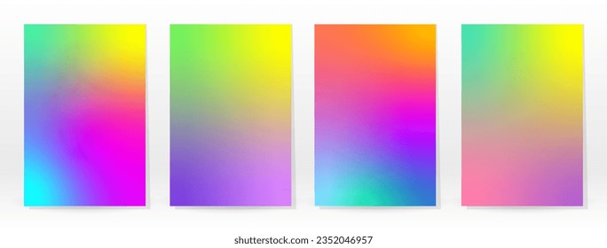 Afiche mínimo. Pastel Suave. Juego de degradado de arcoiris. Fondo de color gráfico. Textura de malla borrosa. Banner Vector Moderno. Resumen Papel de escritorio brillante. Cubierta de tecnología de degradado. Diseño de plantillas móviles.