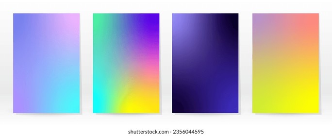 Minimal Poster. Pastel Soft. Rainbow Gradient Set. Graphic Color Background. Blurred Mesh Texture. Vector Modern Banner. Abstract Bright Wallpaper. Gradient Technology Cover. Mobile Template Design.