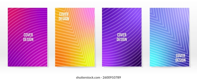 Minimal Poster. Pastel Soft. Rainbow Gradient Set. Graphic Color Background. Blurred Mesh Texture. Vector Modern Banner. Abstract Bright Wallpaper. Gradient Technology Cover. Mobile Template Design.