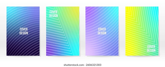 Minimal Poster. Pastel Soft. Rainbow Gradient Set. Graphic Color Background. Blurred Mesh Texture. Vector Modern Banner. Abstract Bright Wallpaper. Gradient Technology Cover. Mobile Template Design.