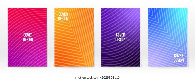 Póster mínimo. Pastel suave. Conjunto de degradado de arco iris. Fondo de color gráfico. Textura de malla borrosa. Vector Anuncio moderno. Abstractas Fondo de pantalla brillante. Cubierta de Tecnología degradada. Diseño de Plantilla móvil.