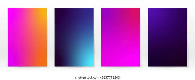 Minimal Poster. Pastel Soft. Rainbow Gradient Set. Graphic Color Background. Blurred Mesh Texture. Vector Modern Banner. Abstract Bright Wallpaper. Gradient Technology Cover. Mobile Template Design.