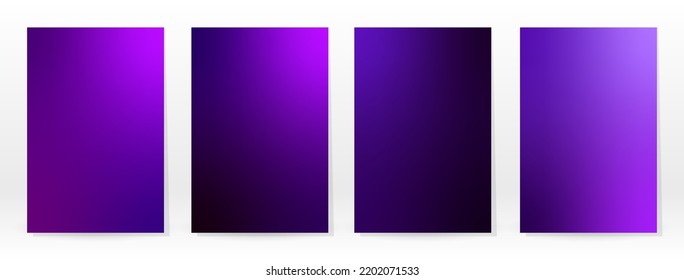 Afiche mínimo. Pastel Suave. Conjunto de degradado violento. Fondo de color gráfico. Textura de malla borrosa. Banner Vector Moderno. Resumen Papel de escritorio brillante. Cubierta de tecnología de degradado. Diseño de plantillas móviles.