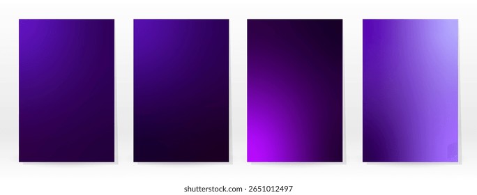 Pôster Mínimo. Pastel Mole. Definição De Gradiente De Violeta. Plano De Fundo De Cor Do Gráfico. Textura De Malha Desfocada. Banner moderno vetorial. Papel de parede brilhante abstrato. Tampa da tecnologia Gradient. Design de modelo móvel.