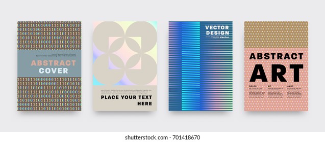 Minimal Posters and Placards Cover Designs Set | Geometric Patterns and Elements