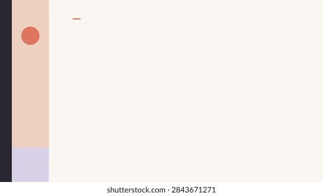 Minimal Presentation Background with Warm Editorial Sidebar