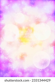 Minimal Presentation. Blue Shiny Texture. Hologram Background. Rainbow Pattern. Vibrant Dots. Round Ultraviolet Magazine. Motion Flyer. Magic Screen. Violet Minimal Presentation