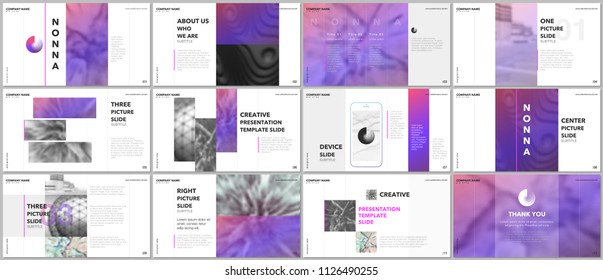 Minimal presentations design, portfolio vector templates with elements on white background. Multipurpose template for presentation slide, flyer leaflet, brochure cover, report, marketing, advertising.