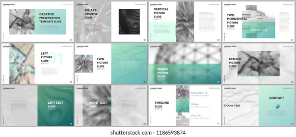Minimal presentations design, portfolio vector templates with elements on white background. Multipurpose template for presentation slide, flyer leaflet, brochure cover, report, marketing, advertising.