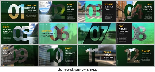 Minimal presentations design, portfolio vector templates with numbers. Easy to edit and customize. Multipurpose template for presentation slide, flyer leaflet, brochure cover, report, marketing.