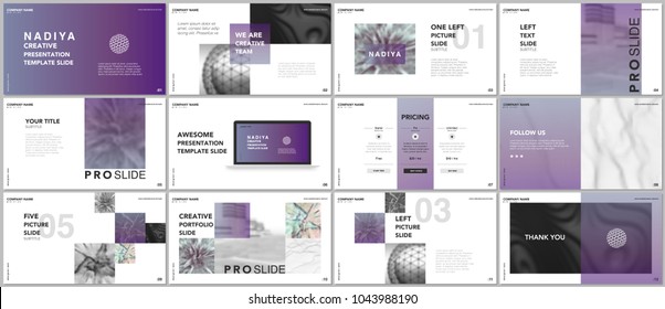 Minimal presentations, portfolio templates. Blue elements on a white background. Brochure cover vector design. Presentation slides for flyer, leaflet, brochure, report, marketing, advertising, banner