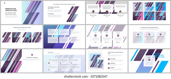 Minimal presentations, portfolio templates. Simple elements on white background. Brochure cover vector design. Presentation slides for flyer, leaflet, brochure, report, marketing, advertising