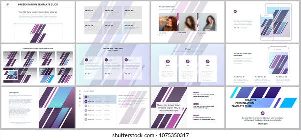 Minimal presentations, portfolio templates. Simple elements on white background. Brochure cover vector design. Presentation slides for flyer, leaflet, brochure, report, marketing, advertising