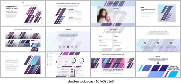 Minimal presentations, portfolio templates. Simple elements on white background. Brochure cover vector design. Presentation slides for flyer, leaflet, brochure, report, marketing, advertising