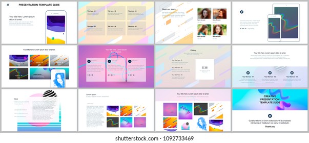 Minimal presentations, portfolio templates. Simple elements on white background. Brochure cover vector design. Presentation slides for flyer, leaflet, brochure, report, marketing, advertising