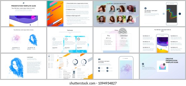 Minimal presentations, portfolio templates. Simple elements on white background. Brochure cover vector design. Presentation slides for flyer, leaflet, brochure, report, marketing, advertising.