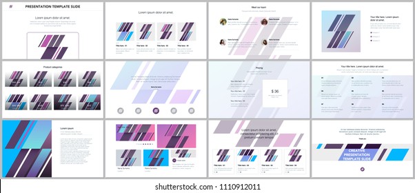 Minimal presentations, portfolio templates. Simple elements on white background. Brochure cover vector design. Presentation slides for flyer, leaflet, brochure, report, marketing, advertising