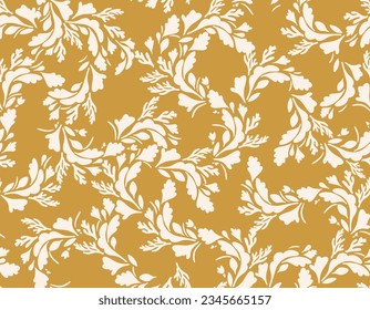 Minimal print style  leaves seamless vector pattern background. Design for fashion , fabric, textile, wallpaper , wrapping and all prints 