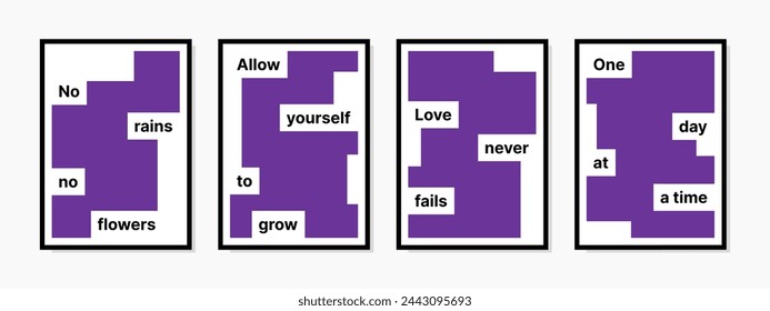 Minimal printable wall art featuring a motivational quote on a purple background. Perfect for digital prints, covers, cards, wall decor and inspirational bundles