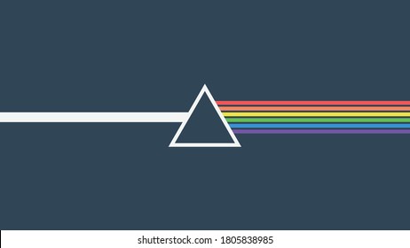 Minimal Prism Wallpaper Rainbow Design