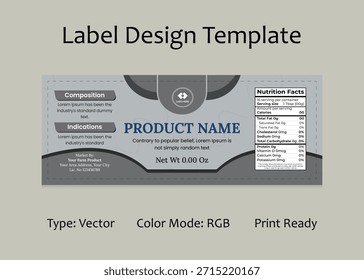 Minimal Product Label Design Template | Clean And Modern Packaging Label