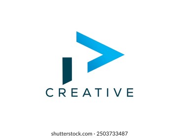 Minimal and professional abstract play logo design template
