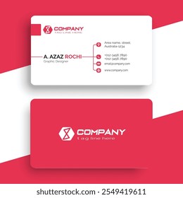 Minimal Professional business card design template. Minimal business card template.