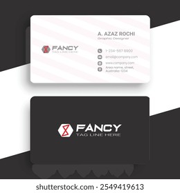 Minimal Professional business card design template. Minimal business card template.