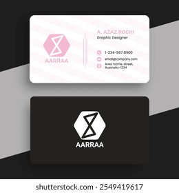 Minimal Professional business card design template. Minimal business card template.