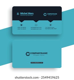 Minimal Professional business card design template. Minimal business card template.