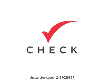 Minimal and professional check mark  logo design template. Tick mark
