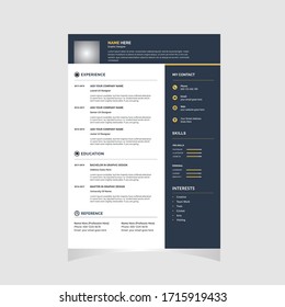 Minimal professional CV / resume template - super clean modern infographic resume cv template